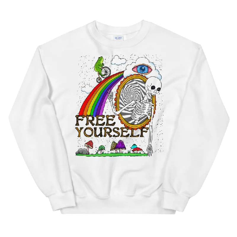 Free Yourself Graphic Sweatshirt Casual Hoodie Style