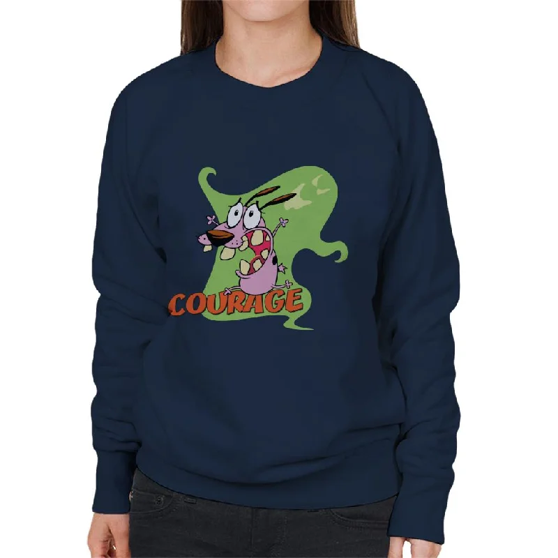 Courage The Cowardly Dog Halloween Scream Women's Sweatshirt Elegant Hoodies & Sweatshirts