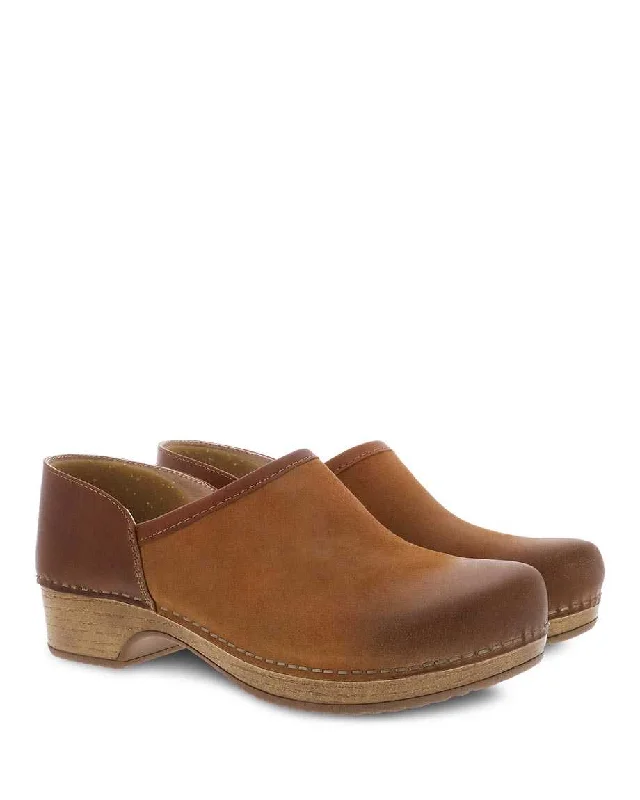 Women's Dansko Brenna Color: Tan Burnished Suede Striped unclassified dresses