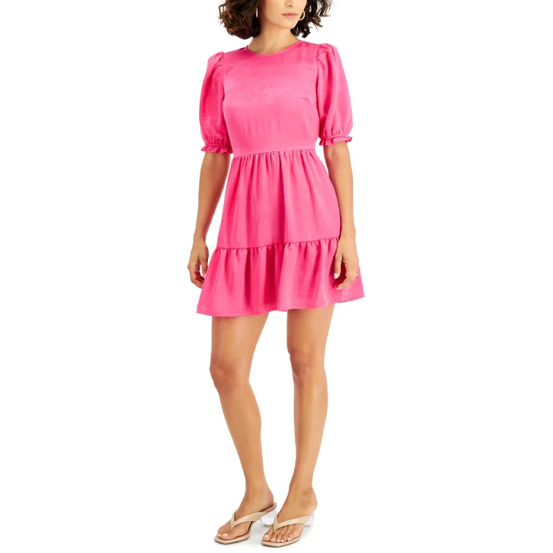 BAR III - Back-Cutout Satin Babydoll Dress Y2K unclassified dresses