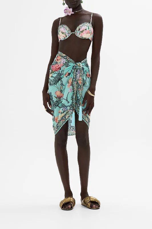 SHORT TASSEL SARONG PETAL PROMISE LAND--Polka Dot Skirt